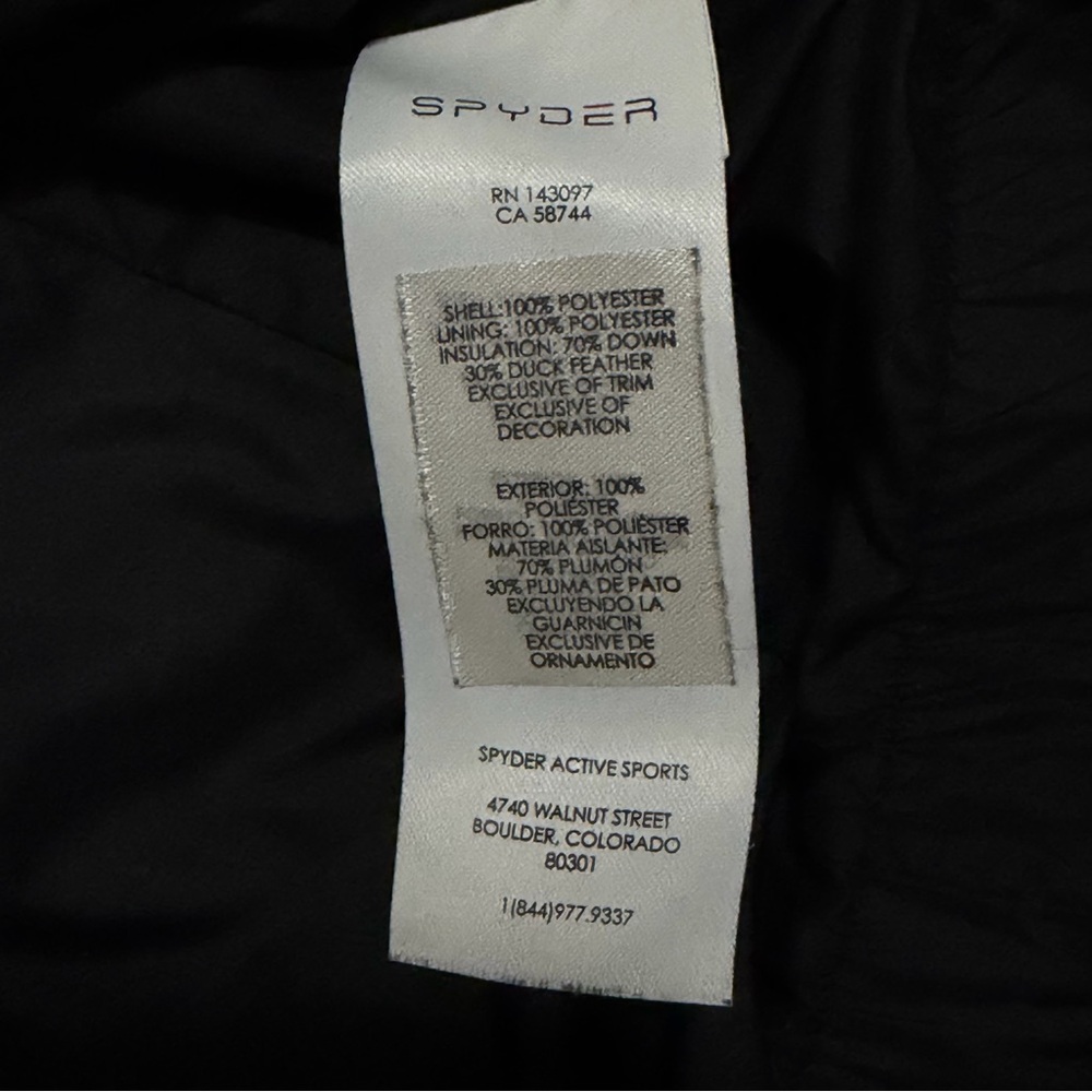 Spyder 162006 Freeze Ski Quilted Prymo 500 Fill Down Black Puffer Vest Women's M - Picture 8 of 8